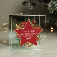 Personalised Christmas Glass Tea Light Candle Holder Extra Image 1 Preview
